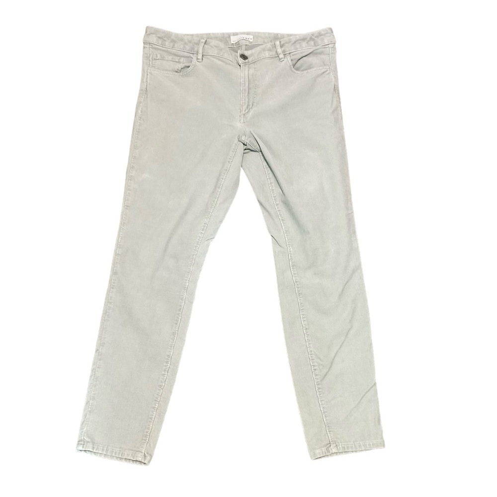 LOFT Curvy Skinny Ice Gray Corduroy Pants - Size 12 or 31